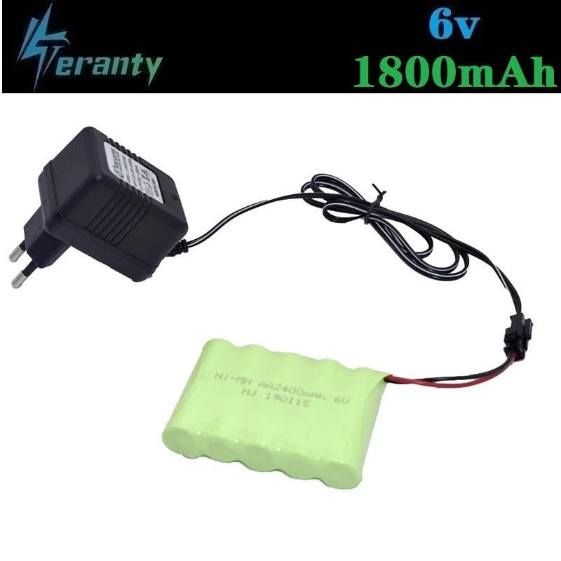 6v 1800mah аккумуляторная батарея + зарядное устройство для Rc игрушки автомобили Танк
