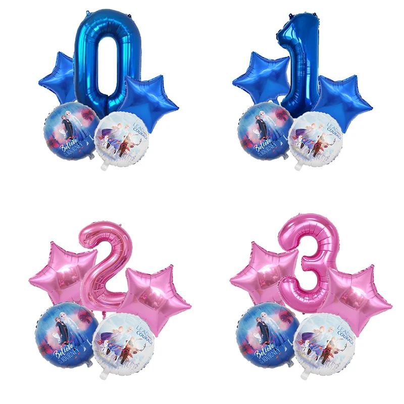 5 шт. воздушные шары из фольги в виде Снежной Королевы|Воздушные и аксессуары| |