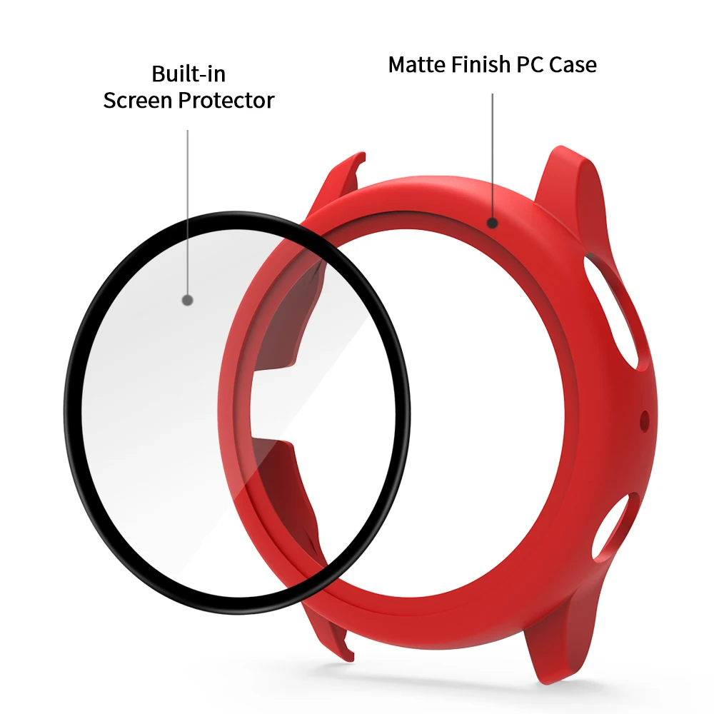 Glass+Case For Samsung Galaxy watch active 2 44mm 40mm All cover bumper+Screen Protector film correa for Galaxy watch 4 44/40 mm