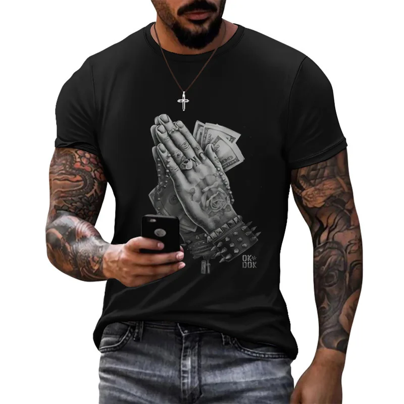 

Mens Clothing T Shirt For Men 3d Printing T-Shirts Oversize Fashion Top Breathable Oversized Tshirt Summer Short Sleeve Shirts