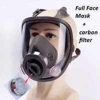 6800 gas mask full face mask with activated carbon cartridge chemical industrial safety spray pesticide respirator