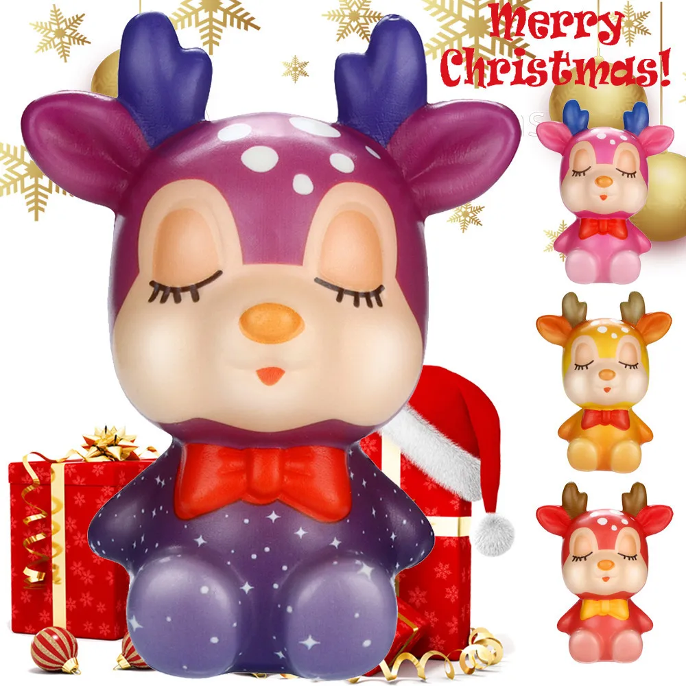 

Милый Рождественский олень, медленно Восстанавливающий форму крем, ароматизированные игрушки для снятия стресса, сжимаемая игрушка для сн...