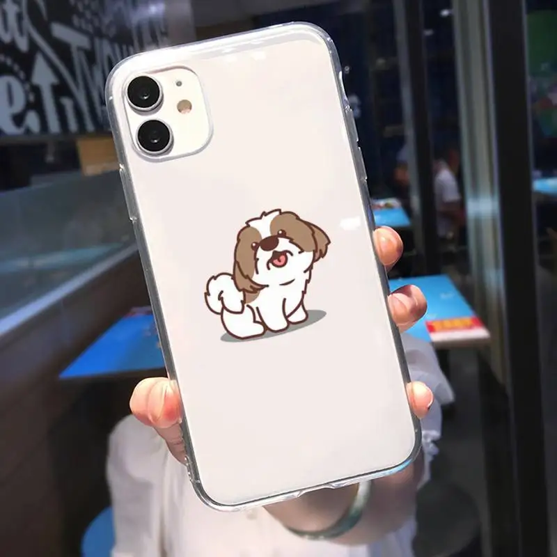 Прозрачный мягкий чехол для телефона Zororong Shih Tzu iPhone 12 Mini 11 Pro XS Max X XR 7 8 Plus |