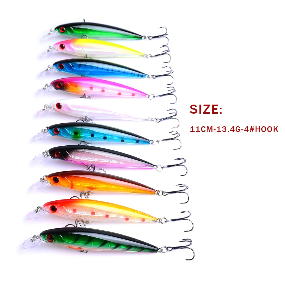 100 шт. искусственные приманки воблер подходит для рыбалки жесткие лазерные