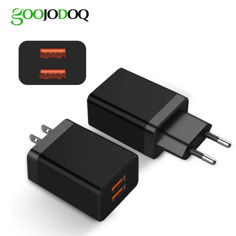 Быстрая зарядка 3,0 ЕС Зарядное устройство Usb настенное Зарядное устройство для samsung iphone xs Dual USB Зарядное устройство быстрой Зарядное устройство Мощность адаптер для Xiaomi кабель