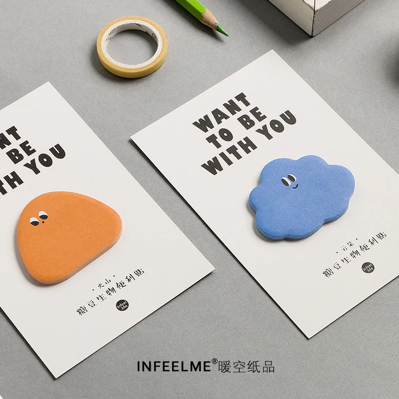 infeel.me Sticky Notes Removable Self-stick Candy Biological Series 6-Choose PDA Message Cute | Дом и сад