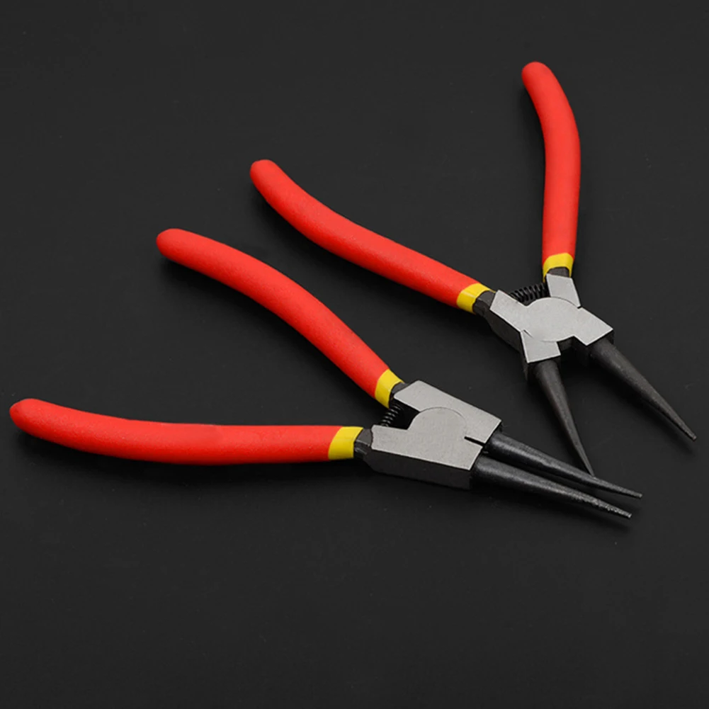 4Pcs Bent Straight Internal External Portable Circlip Pliers Set Multifunctional Practical Snap Ring Disassembly Home Accessory |