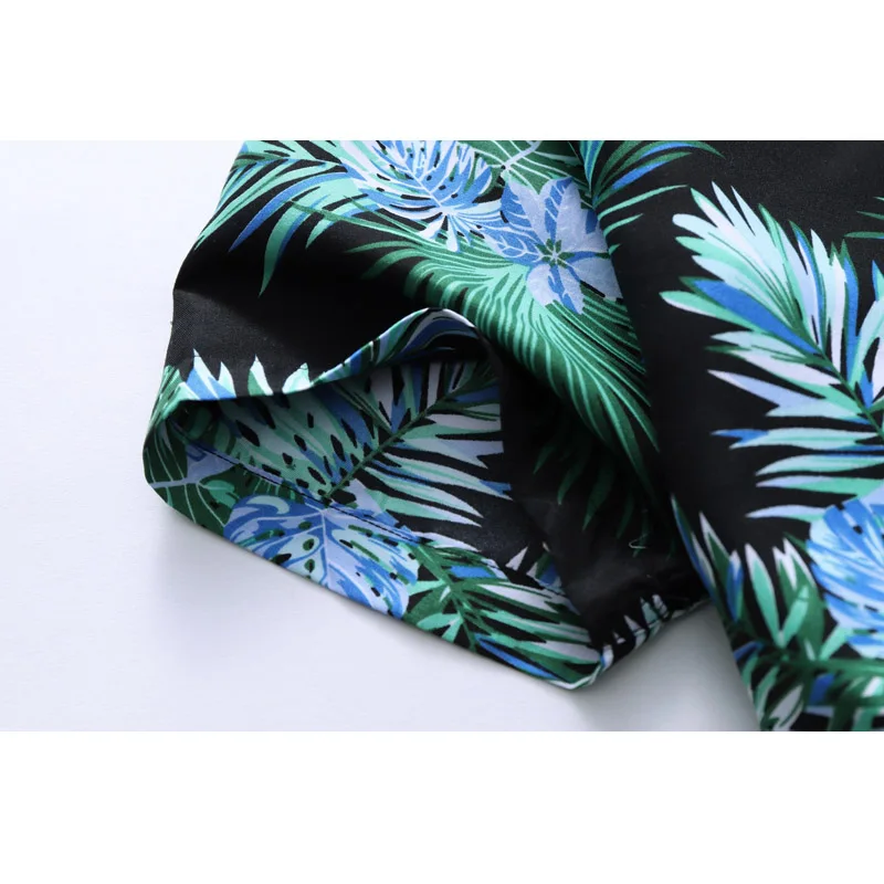 45кг-120кг Новая летняя модная удобная рубашка с короткими рукавами и принтом