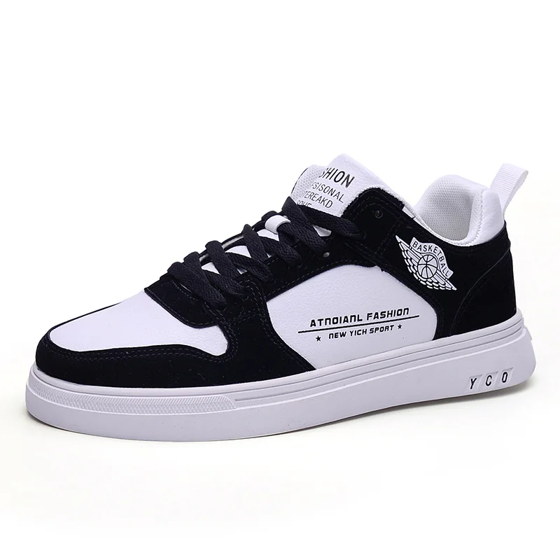 

Men's Vulcanized Shoes Flat Heel Autumn and Winter Sports Shoes Breathable Leather Men's Shoes Zapatillas Hombre Tenis Masculino