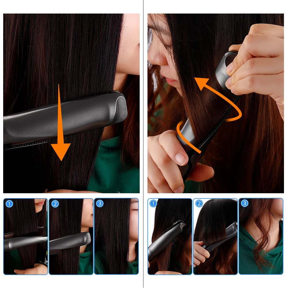 Профессиональные электрические щипцы для завивки волос 2 в 1 выпрямитель