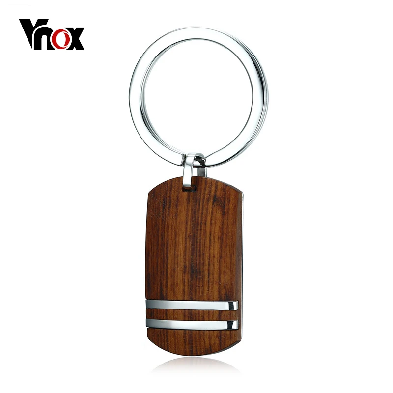 Vnox древесины брелок для Для мужчин женщин Одежда высшего качества палисандр