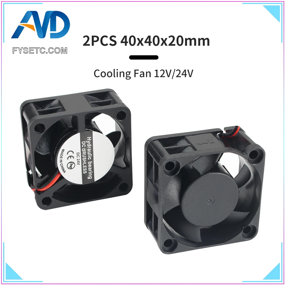 

Hydraulic Pressure 40mm Cooling Fan 40x40x20mm Cooler 24V 12V 4020 3D Printer Parts Case Cooling Fan 2PIN 3PIN Heatsink Fan