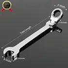 Динамометрический ключ с гибкой головкой, комбинированный гаечный ключ с двойной головкой из хромованадиевой стали, для ремонта автомобиля и дома, 6-20 мм