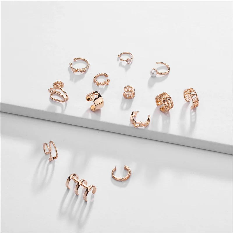 Новые жемчужные медные регулируемые серьги манжеты в богемном стиле