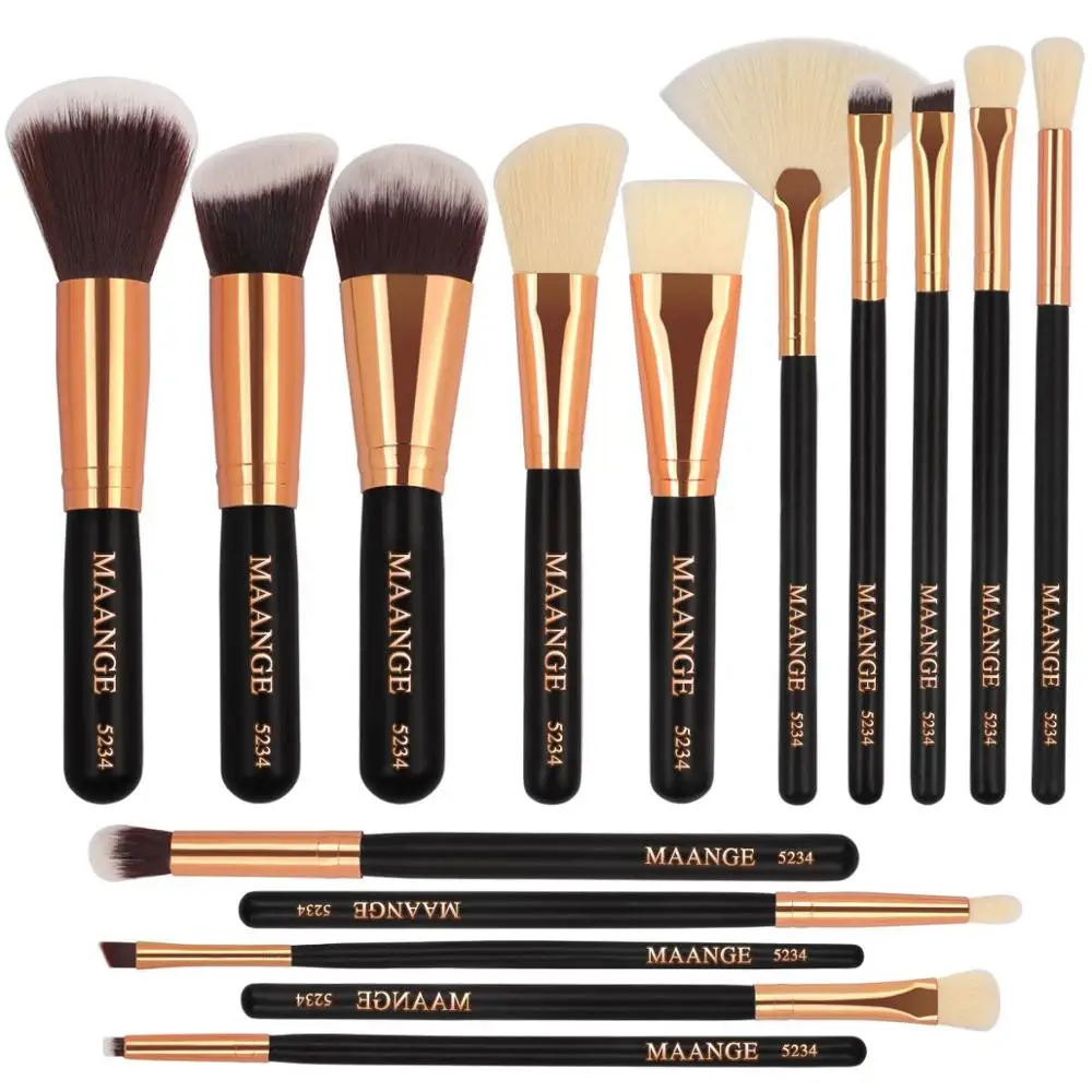 Набор профессиональных кистей для макияжа MAANGE 8/15 шт. пудры основы теней век румян