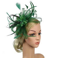 fascinators hats for women with hair clip tea party headband kentucky derby wedding cocktail flower mesh feather bridal headwear