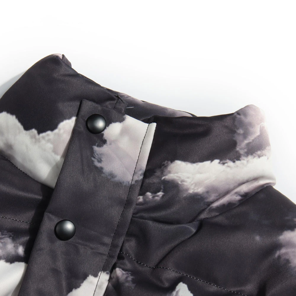 

Winter Thick Warm Jackets Streetwear Mens Hip Hop Clouds Print Cotton Padded Zipper Coats Fashion Unisex Harajuku Casual Outwear
