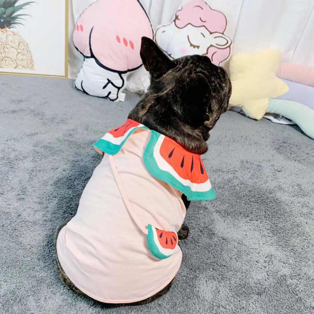 

2020 New Fashion Summer pet fruit pattern dog cute Fadoubi Teddy Bomei clothes breathable cool sense tide brand vest