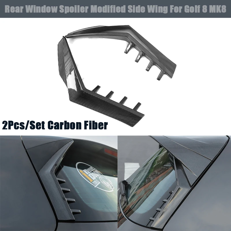 

Carbon Fiber Rear Window Spoiler Modified Side Spoiler Wing Trim for Golf 8 Golf MK8 Tail Accessories Car Styling