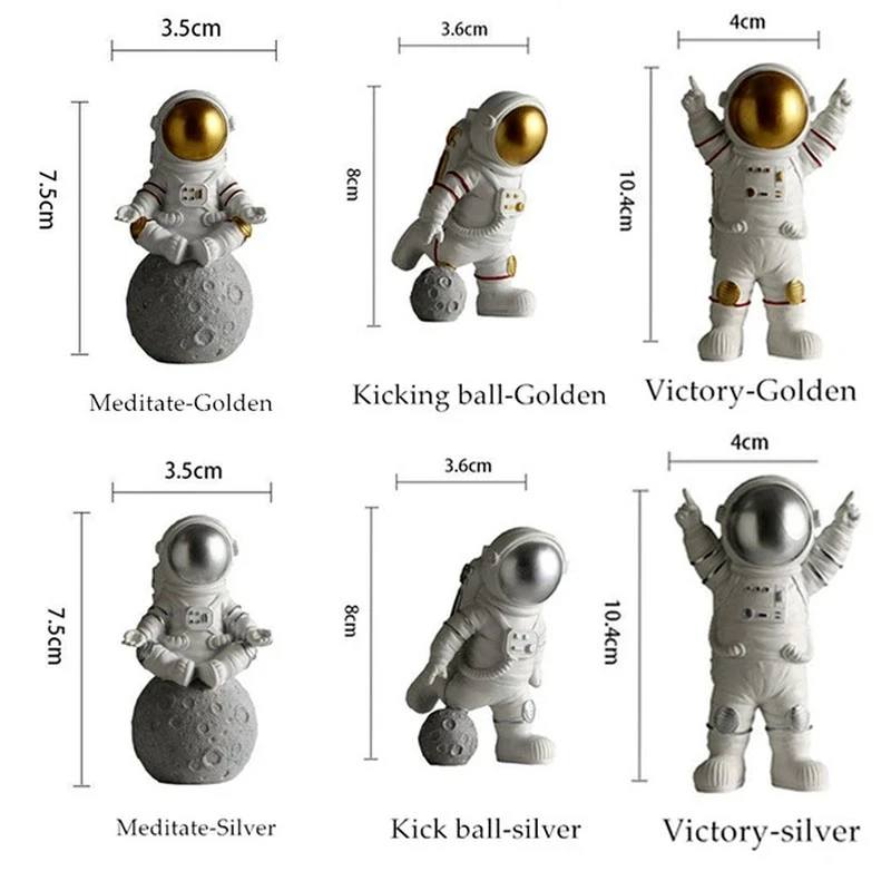 

Nordic Astronaut Figurines Resin Model Mini Table Ornaments Living Room DIY Modern Home Decor Accessories for Boy Girl Gift