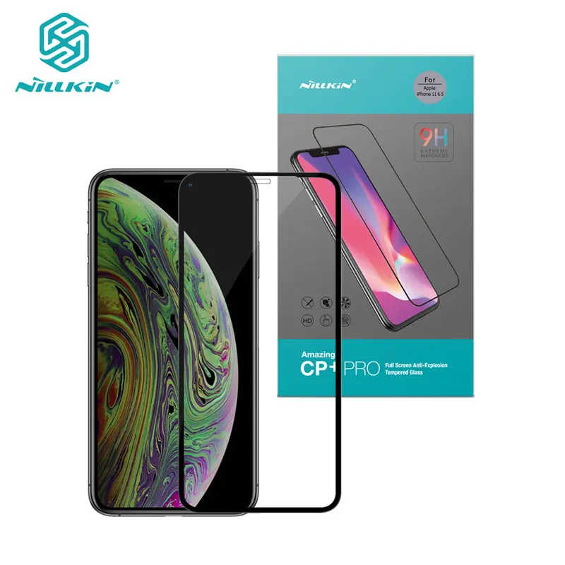 Закаленное стекло для iPhone 11 Pro Max XR X Xs Max Nillkin Anti-Explosion CP+ Полный Клей протектор экрана для iPhone 11 стекло