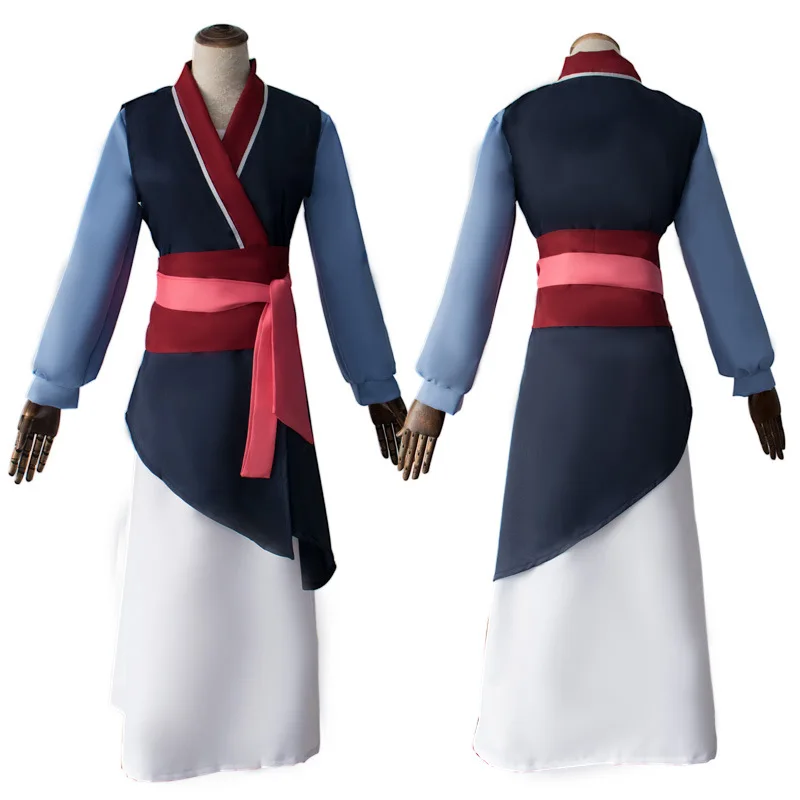 Princess Mulan Cosplay Costume custom blue dress girls clothes Christmas Costume anime Outfit Uniform for Women