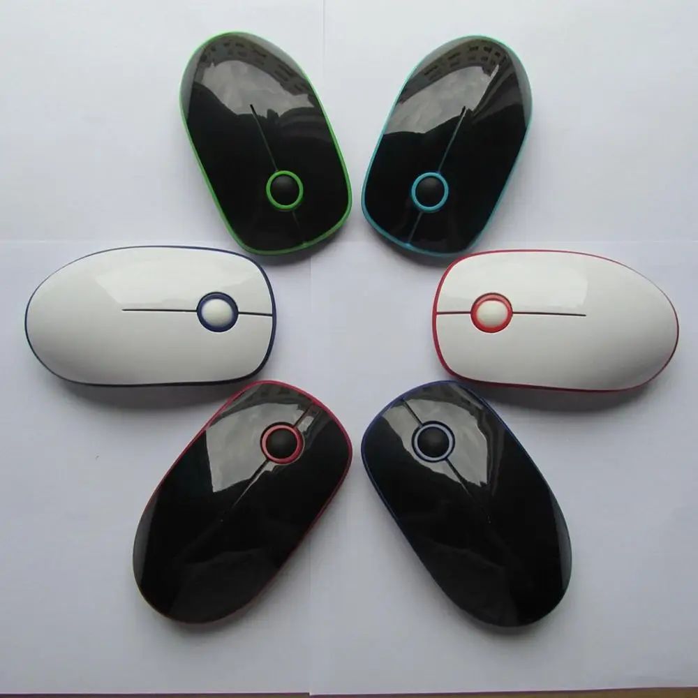 Ультра тонкая Бесшумная беспроводная мышь 2 4G 1600 точек/дюйм USB 0 приемник для ПК