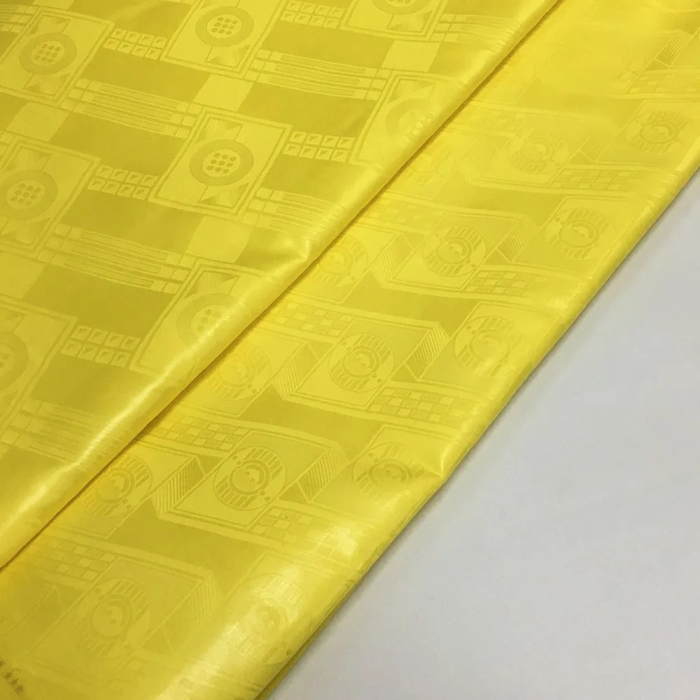 YELLOW Специальный Цвет Riche 10 ярдов/Сумка Австрии качества в африканском стиле Гвинейская парча, ткань для одежды хлoпoк бeсплaтнaя дoстaвкa - Цвет: YELLOW
