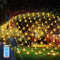 net lights 360 led outdoor mesh lights string lights with remote 8 modes solar powered waterproof for yardxmasbusheswedding d