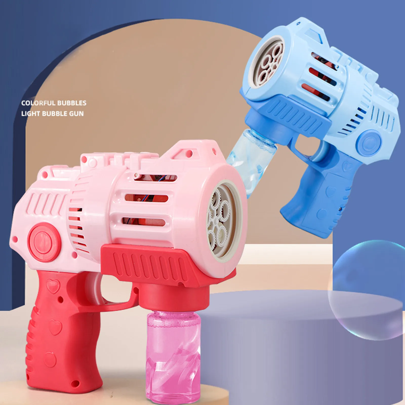 

Automatic Music Bubble Machine Cartoon Bubble Machine With 100ml Bubble Water Machine Gun Blower Toy For Children