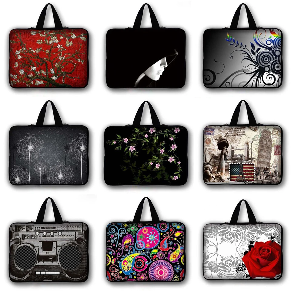 Retro radio print Notebook Sleeve mini tablet protective case PC pouch 7 9.7 11.6 13.3 14.1 15.6 17.3 inch Laptop Bag LB-24458 | Компьютеры