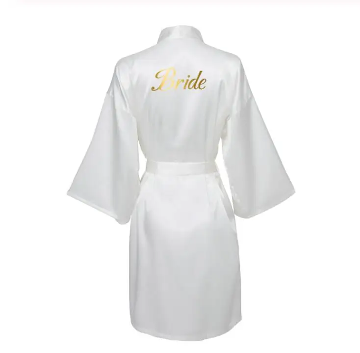 Новинка 2020 атласный шелковый халат для невесты Свадебный подружки свадебный