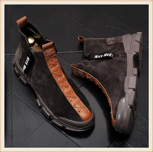 Cow Suede Upper Модная мужская обувь, дышащие мужские теннисные туфли, мужские желтые кроссовки хип-хопа 3#12/15E50 - Цвет: Cow Suede Upper