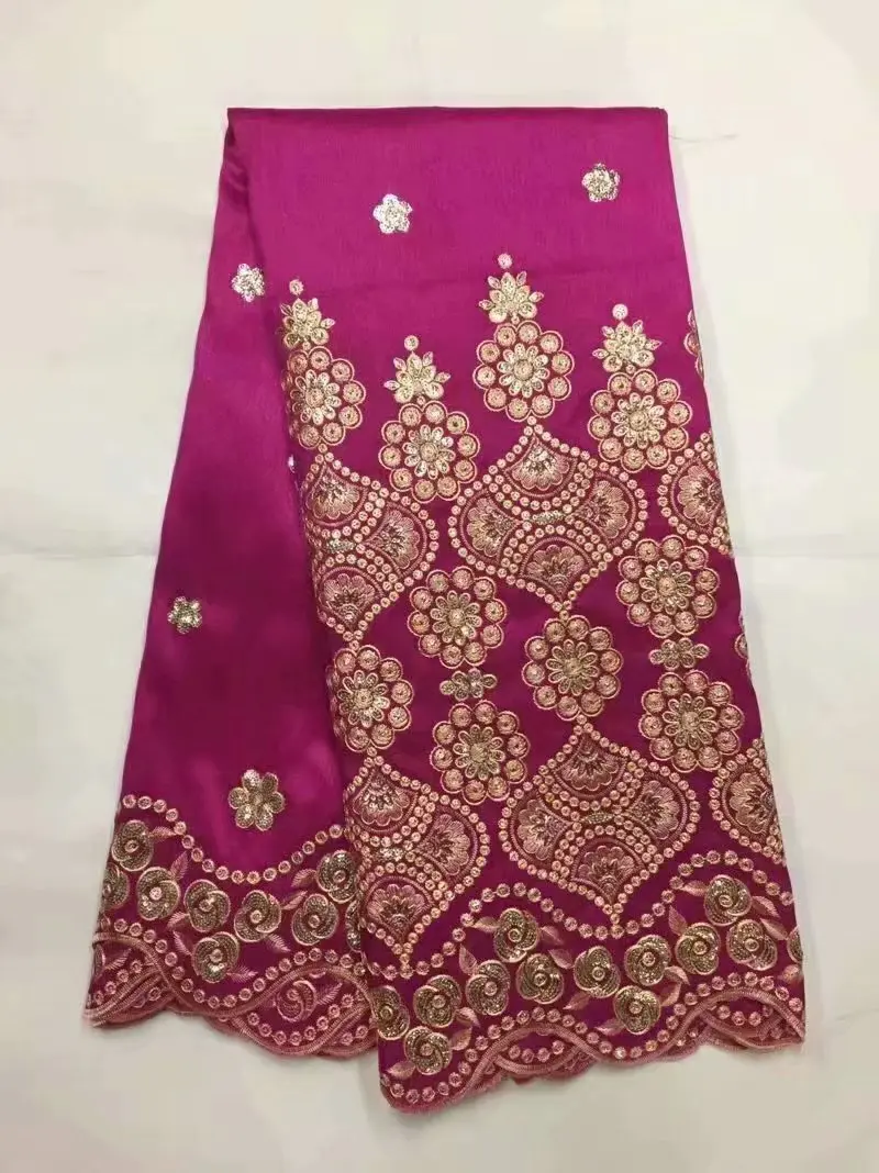 blue george lace fabric african 2019 high quality 5yards embroidered nigerian fabrics for wedding dress FB-1020 | Дом и сад