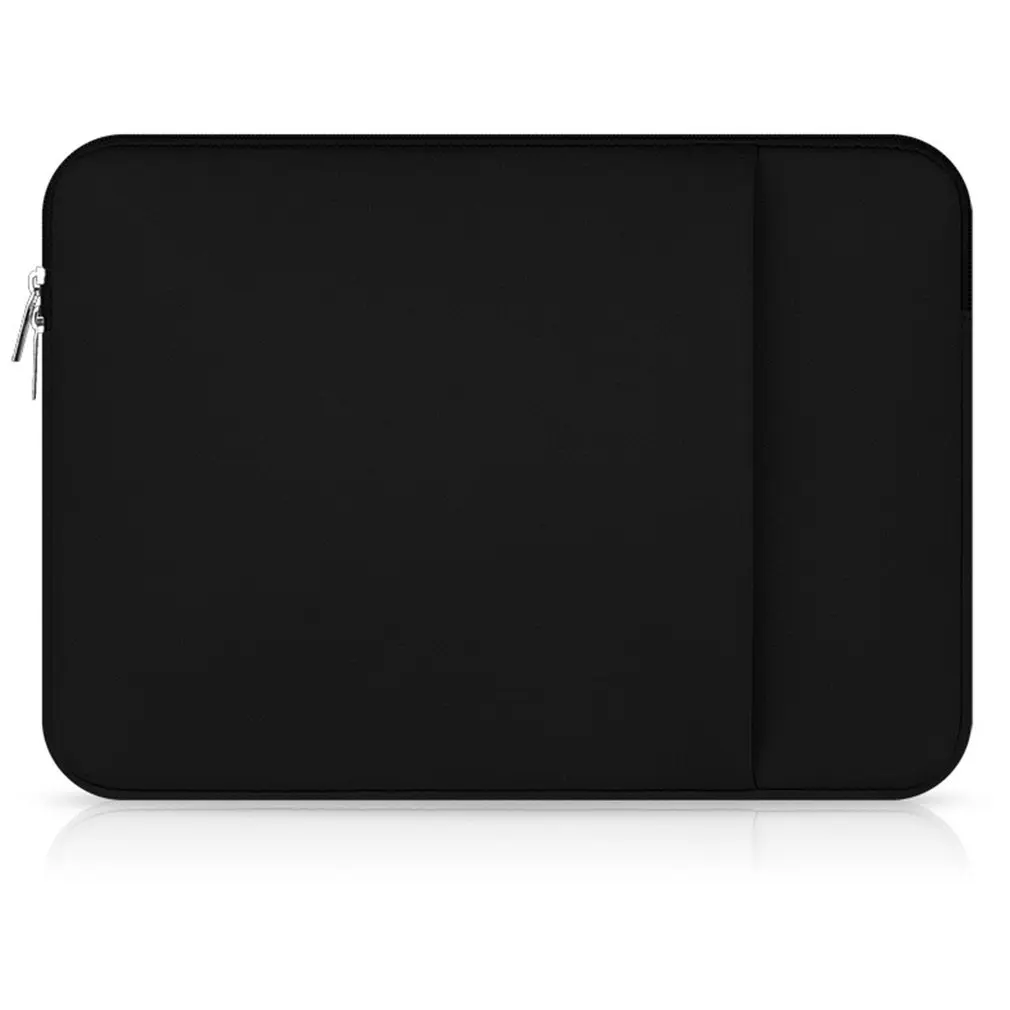 black Мягкая сумка для ноутбука для Macbook air Pro retina 11 13 14 15 чехол для xiaomi Dell lenovo ноутбук - Цвет: black