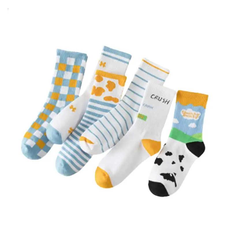 Носки хлопковые для девочек и взрослых модные брендовые с круглым вырезом фермы