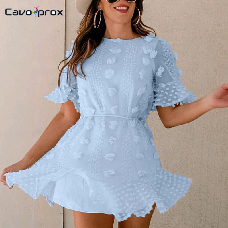 Женское плиссированное платье с круглым вырезом винтажное богемное милое