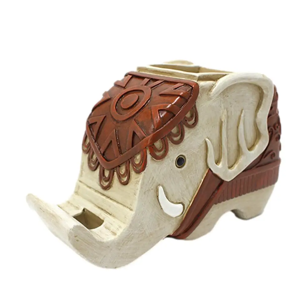 

Creative Designed Wood Made Elephant Phone Stand Pen Stand Holder Desk Cup Organizer Cute Wooden Case For Pencil Container