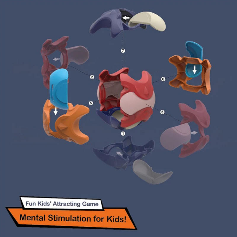 Детский трехмерный 3D Интеллектуальный сборный строительный блок мяч сделай сам