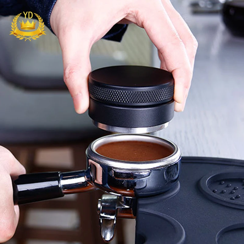 

Hot 58/53/51mm Adjustable Stainless Steel Coffee Espresso Tamper Convex Four Angled Slopes Base Distribution Tools Kitchen Tool
