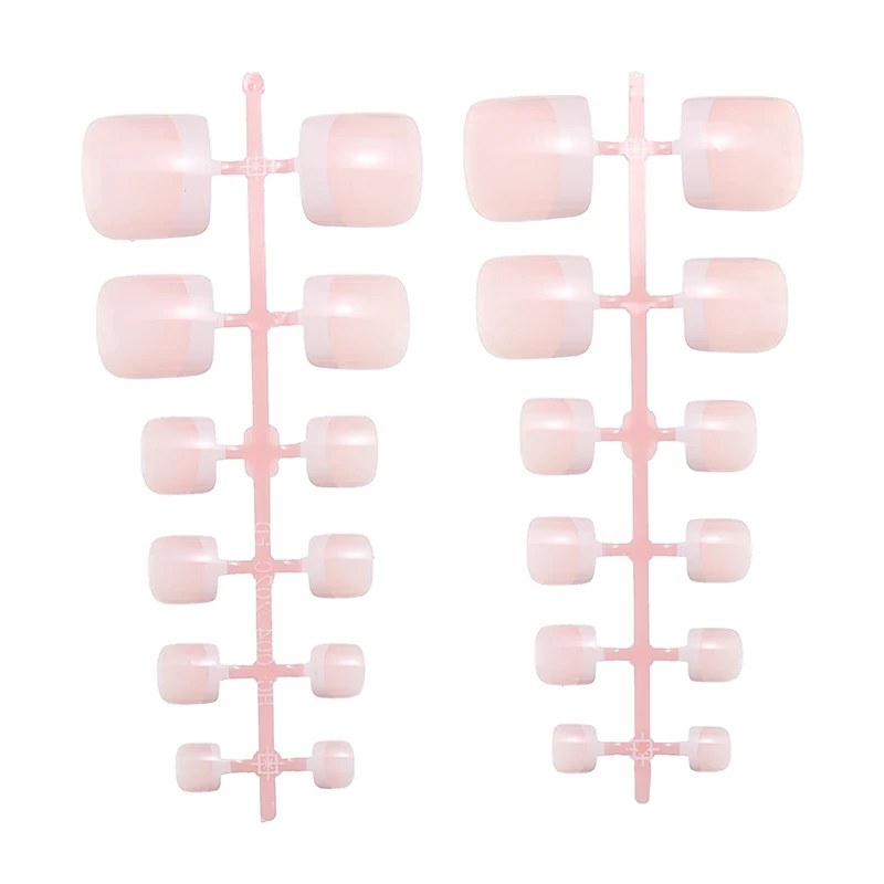 24 шт. искусственные ногти на носках накладные полное покрытие натуральные