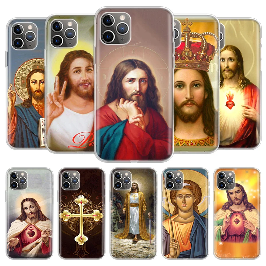 

Jesus Christ God bless you Customer Cover Phone Case For iPhone 13 12 11 Pro 7 6 X 8 6S Plus XS MAX + XR Mini SE 5S Coque Shell