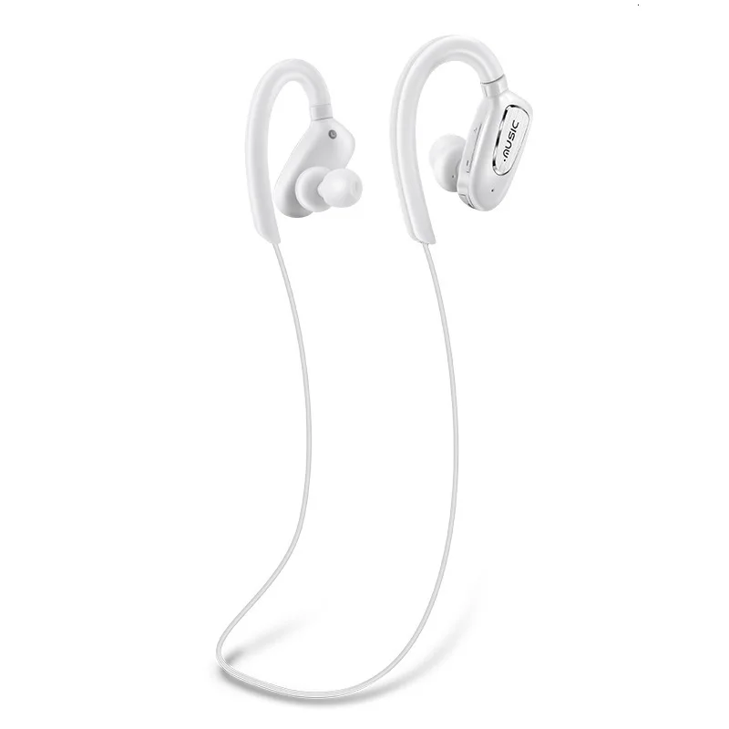 S5 Bluetooth наушники беспроводные наушники спортивные басы Bluetooth наушники с микрофоном для телефона Auriculares - Цвет: White