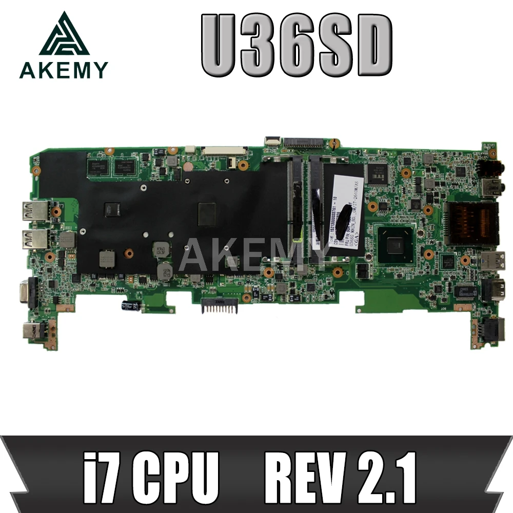 Akemy U36SD материнская плата для ASUS U36S U36SG U44SG ноутбука REV 2 1 Материнская DDR3