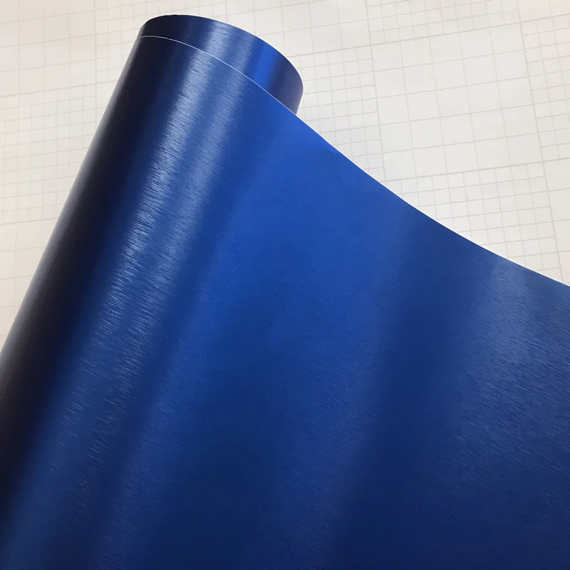 Хромовая синяя алюминиевая матовая металлическая виниловая пленка