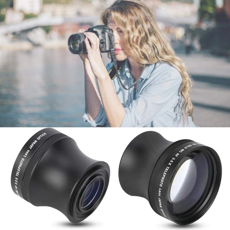 

52mm 3.5X nification Telephoto Lens Universal for Canon Nikon Pentax Olympus Sony SLR Camera HD Metal Teleconverter