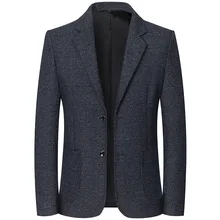 Blazer ajustado de terciopelo para hombre, traje informal para otoño, azul, venta directa, M 3xl, novedad de 2021 (3)