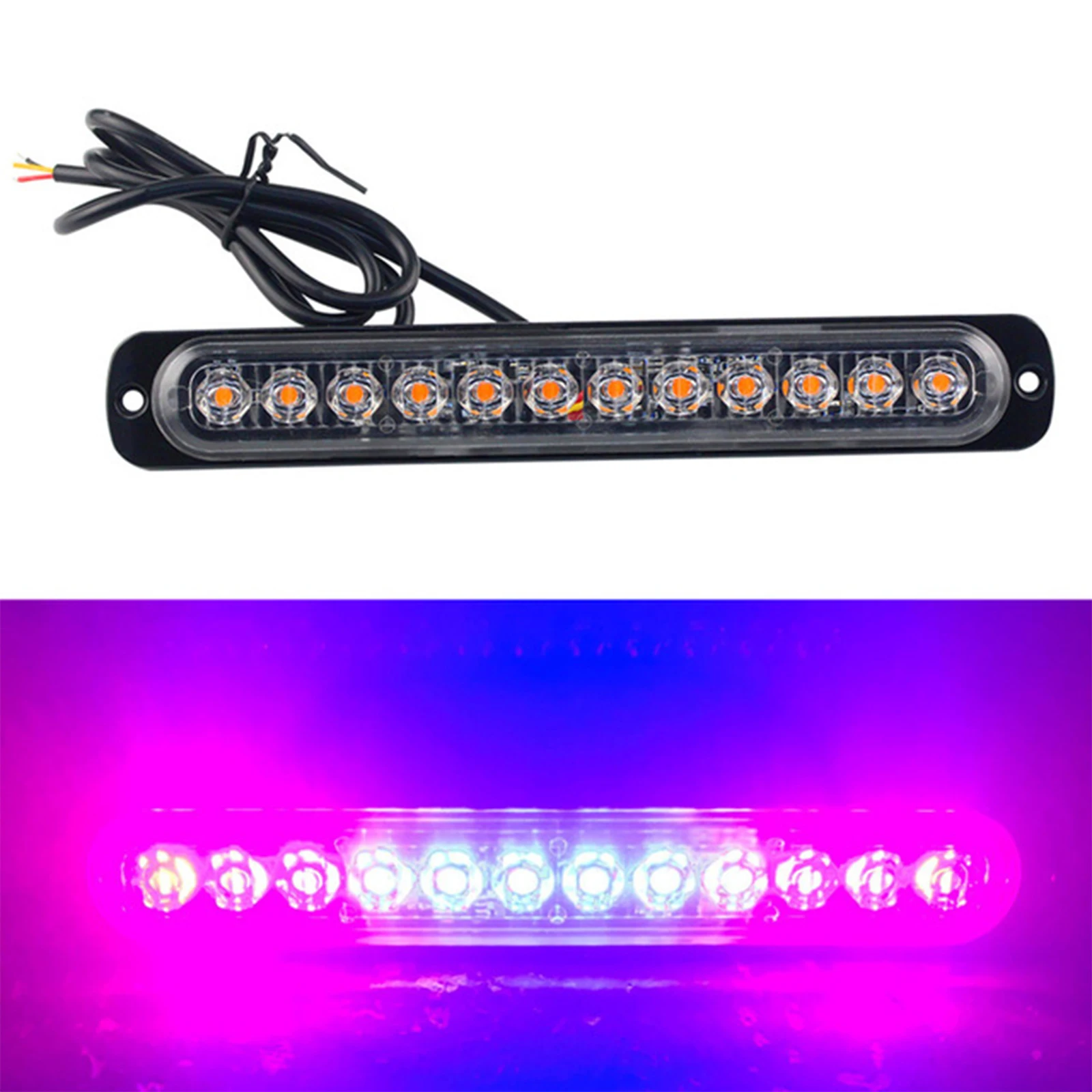 

12LED Car Strobe Police Light DC12V Car Auto Car Truck SUV Front and Rear Gear Safety Warning Flashing Signal Light Shovel Light