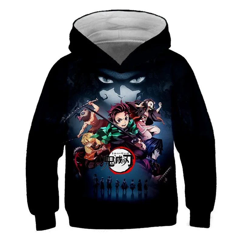

Demon Slayer Sports Hoodie Sweater For Kids Anime Cosplay Costumes Halloween Costumes Long Sleeve Autumn Winter Clothing