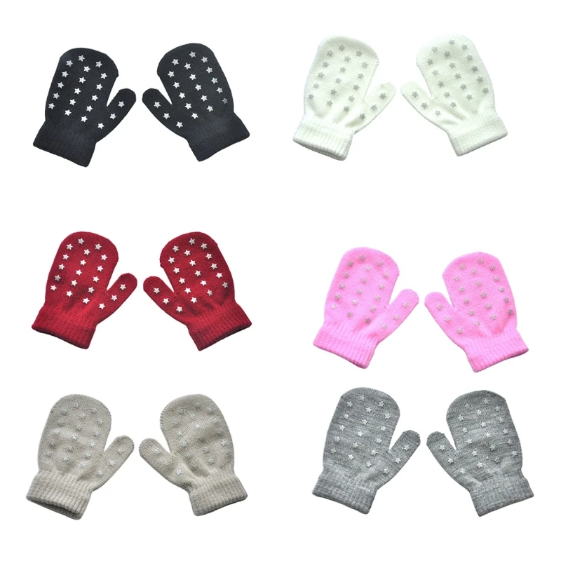 

1-4Y Winter Warm Kids Gloves knitting Baby Girls Boys Soft Gloves Candy Colors